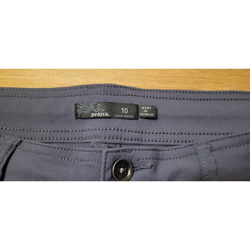 PrAna Pants Womens 10 Gray Halle Hiking Stretch Nylon Roll Up Outdoor Travel Tab - Picture 6 of 16